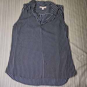 Banana Republic Striped Sleeveless Polyester Blouse